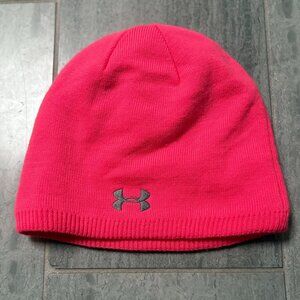 Under Amour BCA Breast Cancer Awareness Lined Beanie Hat Cap Pink One Size